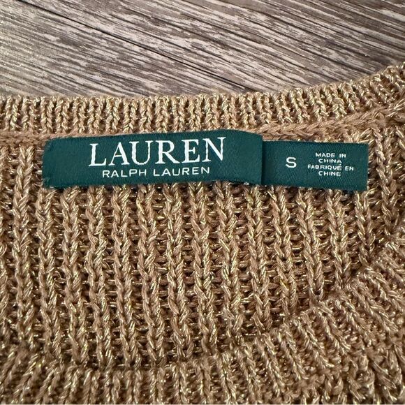 Lauren Ralph Lauren Gold Metallic Sleeveless Knit Tunic - Picture 2 of 6